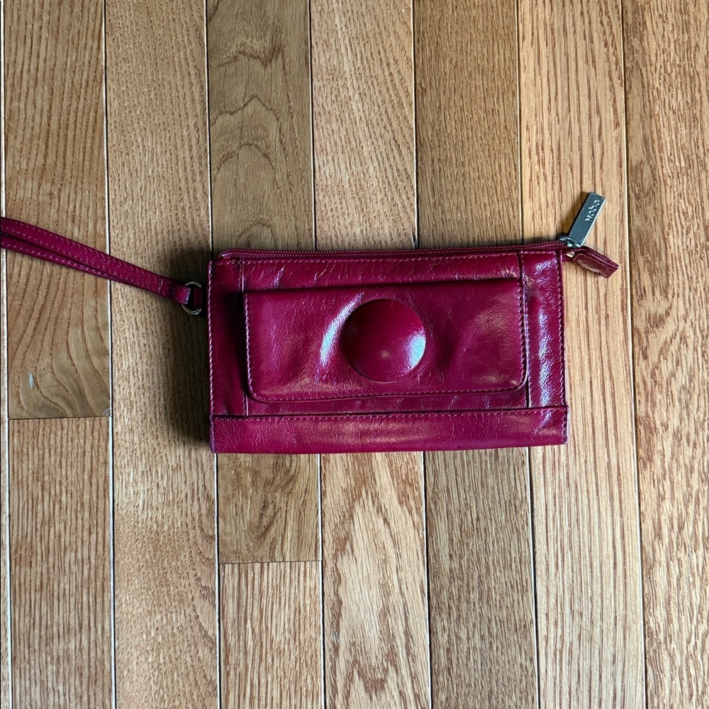 HOBO Red Leather Wristlet